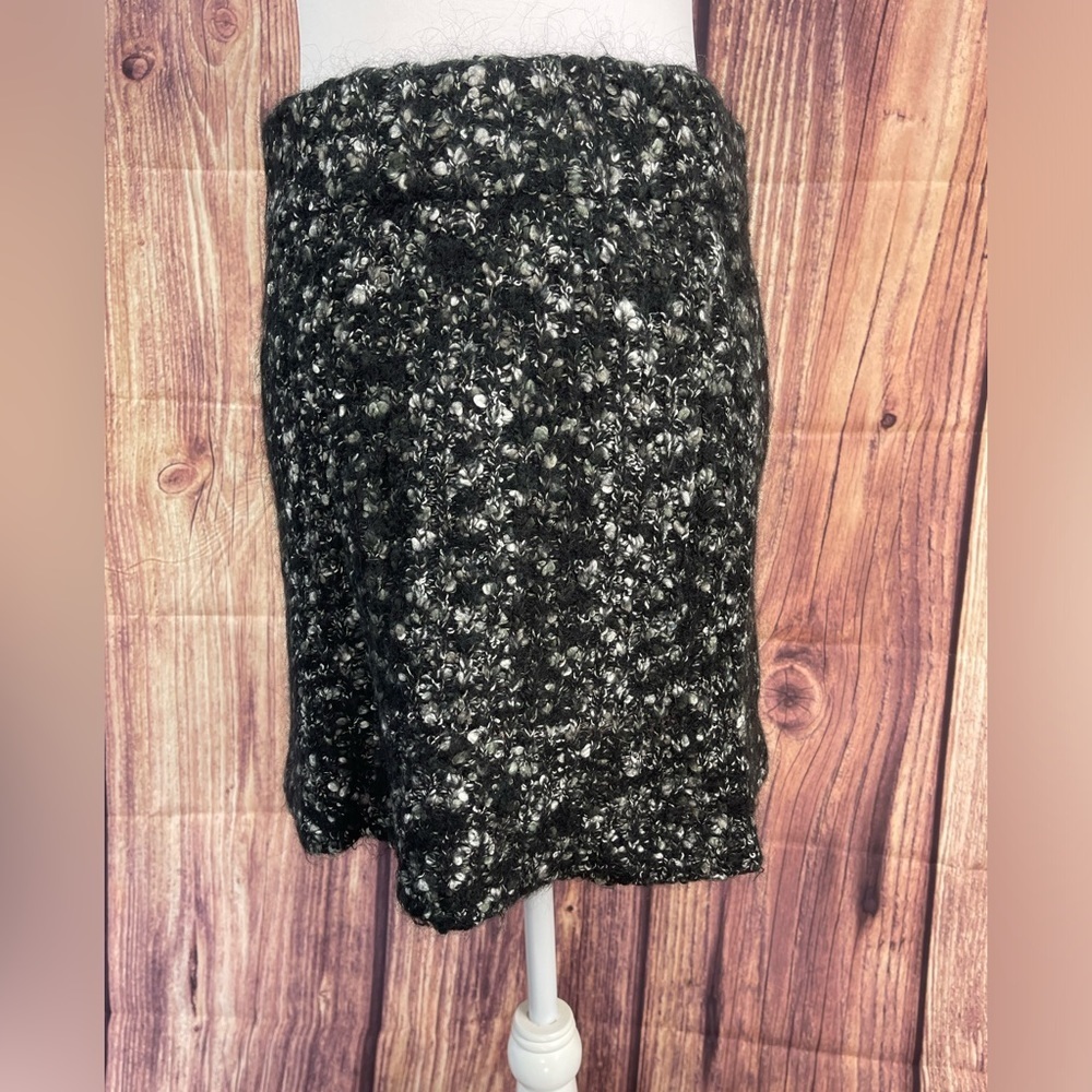 Fenn Wright Manson black and white wool alpaca mohair blend skirt women’s size M